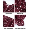 image:imageFlygo Womens Polka Dot Pajama Sets Cute 2 Piece Ruffle LoungewearBurgundy