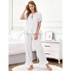 image:imageFlygo Womens Polka Dot Pajama Sets Cute 2 Piece Ruffle LoungewearWhite
