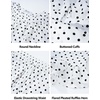 image:imageFlygo Womens Polka Dot Pajama Sets Cute 2 Piece Ruffle LoungewearWhite