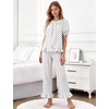 image:imageFlygo Womens Polka Dot Pajama Sets Cute 2 Piece Ruffle LoungewearWhite