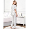 image:imageFlygo Womens Polka Dot Pajama Sets Cute 2 Piece Ruffle LoungewearWhite