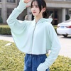 image:imageFlygo Womens UPF 50 Sun Protective Shirt Clothing Hooded Long Sleeve Rash Guard Body ShawlLight Green