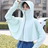 image:imageFlygo Womens UPF 50 Sun Protective Shirt Clothing Hooded Long Sleeve Rash Guard Body ShawlLight Green