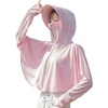 image:imageFlygo Womens UPF 50 Sun Protective Shirt Clothing Hooded Long Sleeve Rash Guard Body ShawlPink