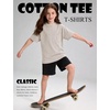 image:imageFlygo Boys Oversized Tshirt Acid Wash Vintage Cotton Crewneck 514YBeige