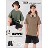 image:imageFlygo Boys Oversized Tshirt Acid Wash Vintage Cotton Crewneck 514YBlackcoffeearmy