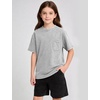 image:imageFlygo Boys Oversized Tshirt Acid Wash Vintage Cotton Crewneck 514YLightgrey