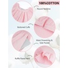 image:imageFlygo Cotton Pajama Set for Women Ruffle Summer Pj Shorts SetsPink