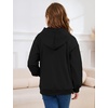 image:imageFlygo Unisex Boys Girls Hoodie Sweatshirt Zip Up Hooded Thin JacketsBlack