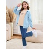 image:imageFlygo Unisex Boys Girls Hoodie Sweatshirt Zip Up Hooded Thin JacketsBlue