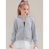 image:imageFlygo Unisex Boys Girls Hoodie Sweatshirt Zip Up Hooded Thin JacketsLightgrey