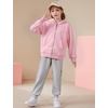 image:imageFlygo Unisex Boys Girls Hoodie Sweatshirt Zip Up Hooded Thin JacketsPink