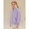 image:imageFlygo Unisex Boys Girls Hoodie Sweatshirt Zip Up Hooded Thin JacketsPurple