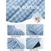 image:imageFlygo Womens Gingham Pajama Sets Y2K Cotton 2 Piece Lounge SetsBlue