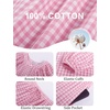 image:imageFlygo Womens Gingham Pajama Sets Y2K Cotton 2 Piece Lounge SetsPink
