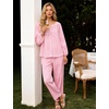image:imageFlygo Womens Gingham Pajama Sets Y2K Cotton 2 Piece Lounge SetsPink