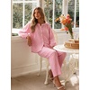 image:imageFlygo Womens Gingham Pajama Sets Y2K Cotton 2 Piece Lounge SetsPink