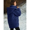image:imageFlygo Womens Hooded Quilted Puffer Jacket MidLength Padded CoatDarkblue