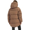 image:imageFlygo Womens Hooded Quilted Puffer Jacket MidLength Padded CoatKhaki