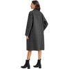 image:imageFlygo Womens Long Notch Lapel Coat Double Breasted Peacoat Fall WinterGrey