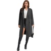 image:imageFlygo Womens Long Notch Lapel Coat Double Breasted Peacoat Fall WinterGrey