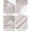 image:imageFlygo Womens Sleeveless Fluffy Faux Fur Vest Open Front Fall WinterBeige