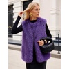 image:imageFlygo Womens Sleeveless Fluffy Faux Fur Vest Open Front Fall WinterDeeppurple