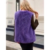 image:imageFlygo Womens Sleeveless Fluffy Faux Fur Vest Open Front Fall WinterDeeppurple