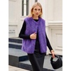 image:imageFlygo Womens Sleeveless Fluffy Faux Fur Vest Open Front Fall WinterDeeppurple