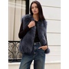image:imageFlygo Womens Sleeveless Fluffy Faux Fur Vest Open Front Fall WinterGrey