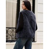 image:imageFlygo Womens Sleeveless Fluffy Faux Fur Vest Open Front Fall WinterGrey