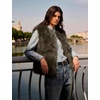 image:imageFlygo Womens Sleeveless Fluffy Faux Fur Vest Open Front Fall WinterLightbrown