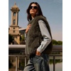 image:imageFlygo Womens Sleeveless Fluffy Faux Fur Vest Open Front Fall WinterLightbrown