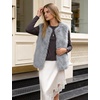 image:imageFlygo Womens Sleeveless Fluffy Faux Fur Vest Open Front Fall WinterLightgrey