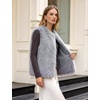 image:imageFlygo Womens Sleeveless Fluffy Faux Fur Vest Open Front Fall WinterLightgrey