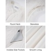 image:imageFlygo Womens Sleeveless Fluffy Faux Fur Vest Open Front Fall WinterWhite