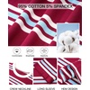 image:imageFlygo Womens Striped Long Sleeve Shirt Crewneck Color Block Pullover TopsWine