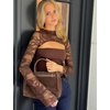 image:imageLace Long Sleeve Sexy Tops for Women Slim Going Out Crop TopBrown