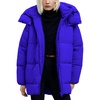 image:imageFlygo Womens Hooded Quilted Puffer Jacket MidLength Padded CoatBlue