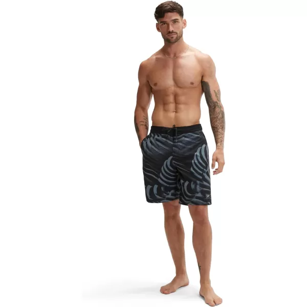 Mens Swim Trunk Knee Length Boardshort Bondi Printed20 Foundation Alley