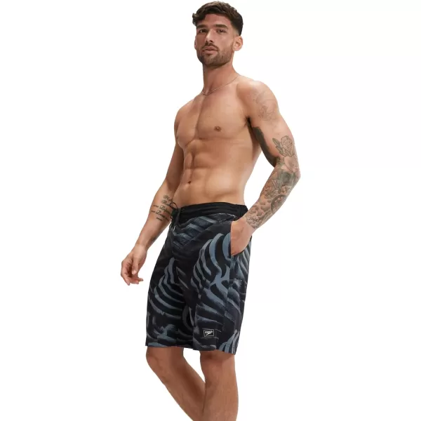 Mens Swim Trunk Knee Length Boardshort Bondi Printed20 Foundation Alley