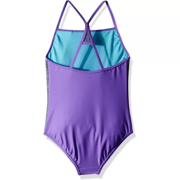 Speedo Girls Swimsuit One Piece Thin StrapsHeather Lavender Purple