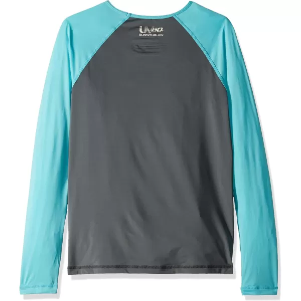 Speedo Girls Uv Swim Shirt Long Sleeve RashguardAsphaltBlue