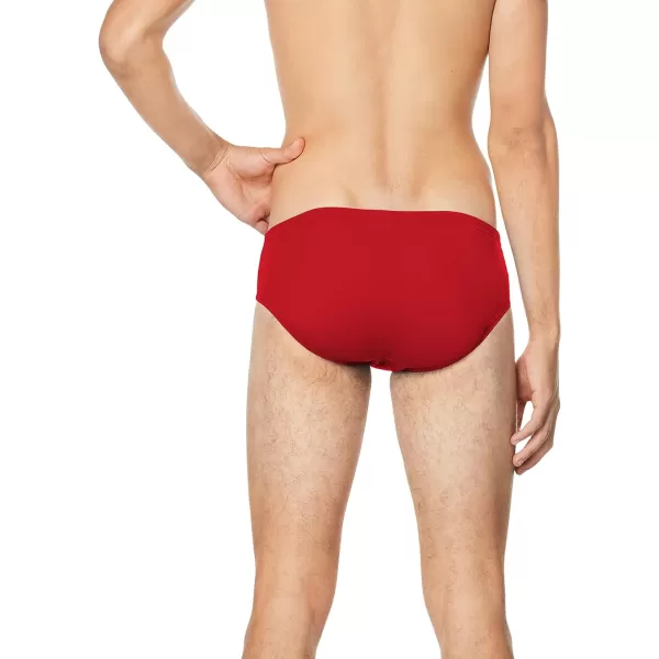 Speedo Mens Standard Swimsuit Brief Endurance Solid AdultTeam Red