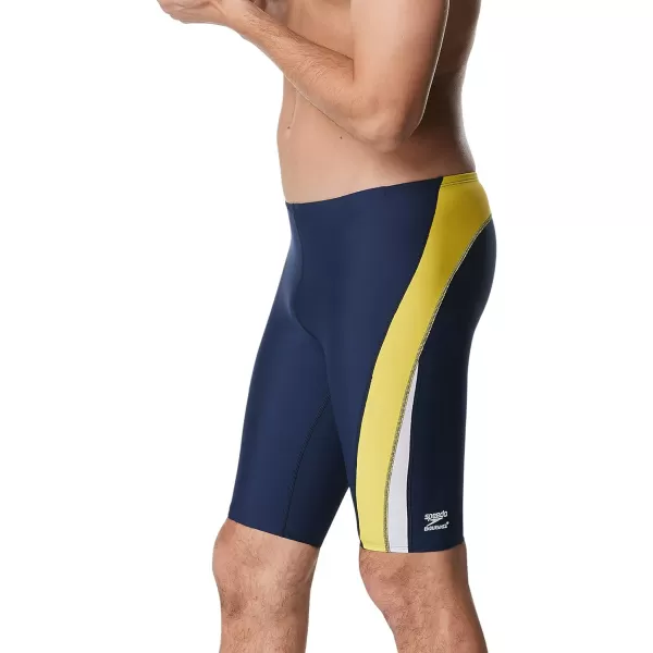 Speedo Mens Standard Swimsuit Jammer Endurance Splice Team ColorsNavyGold Splice