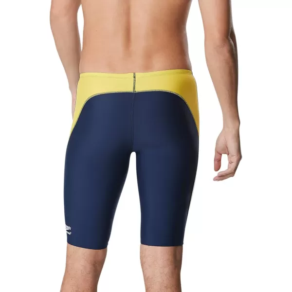 Speedo Mens Standard Swimsuit Jammer Endurance Splice Team ColorsNavyGold Splice