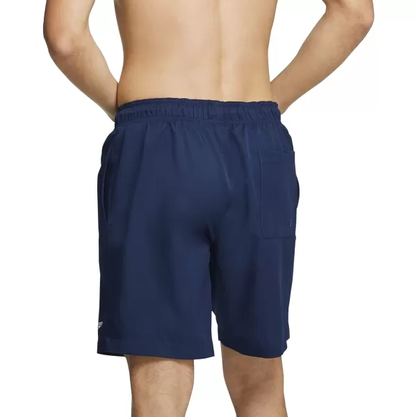 Speedo Mens Swim Trunk Knee Length Volley Comfort Liner Solid18 Peacoat