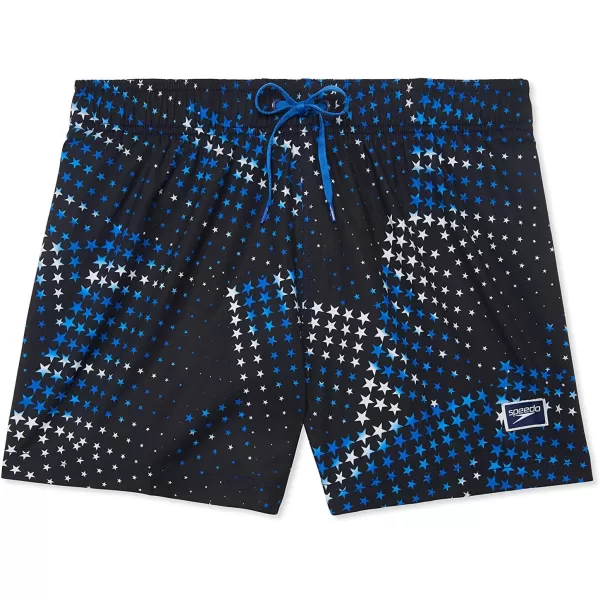 Speedo Mens Swim Trunk Short Length Redondo StripedStarry Speedo Blue