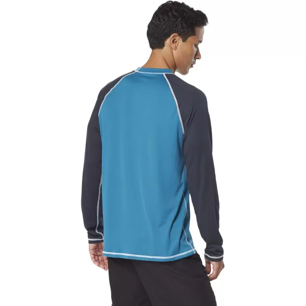 Speedo Mens Uv Swim Shirt Long Sleeve Loose Fit Easy TeeOcean DepthsNavy