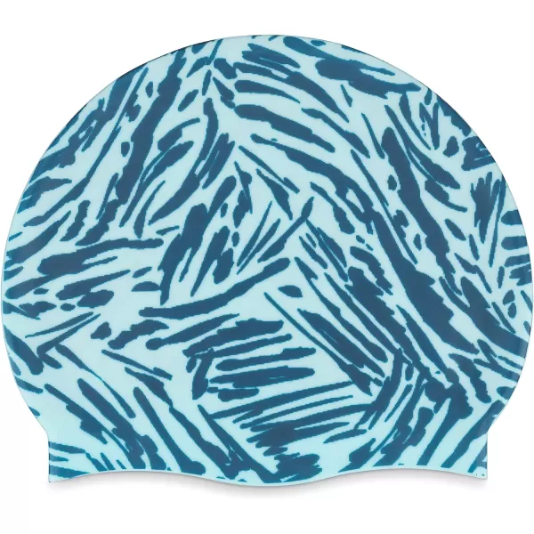 Speedo Swim Cap SiliconeElastomericAbstract Radiant Yellow